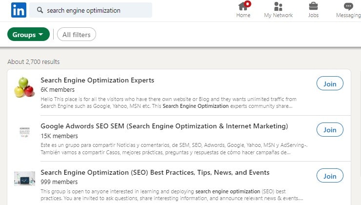 SEO LinkedIn Groups