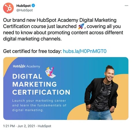 hubspot academy digital marketing certificate