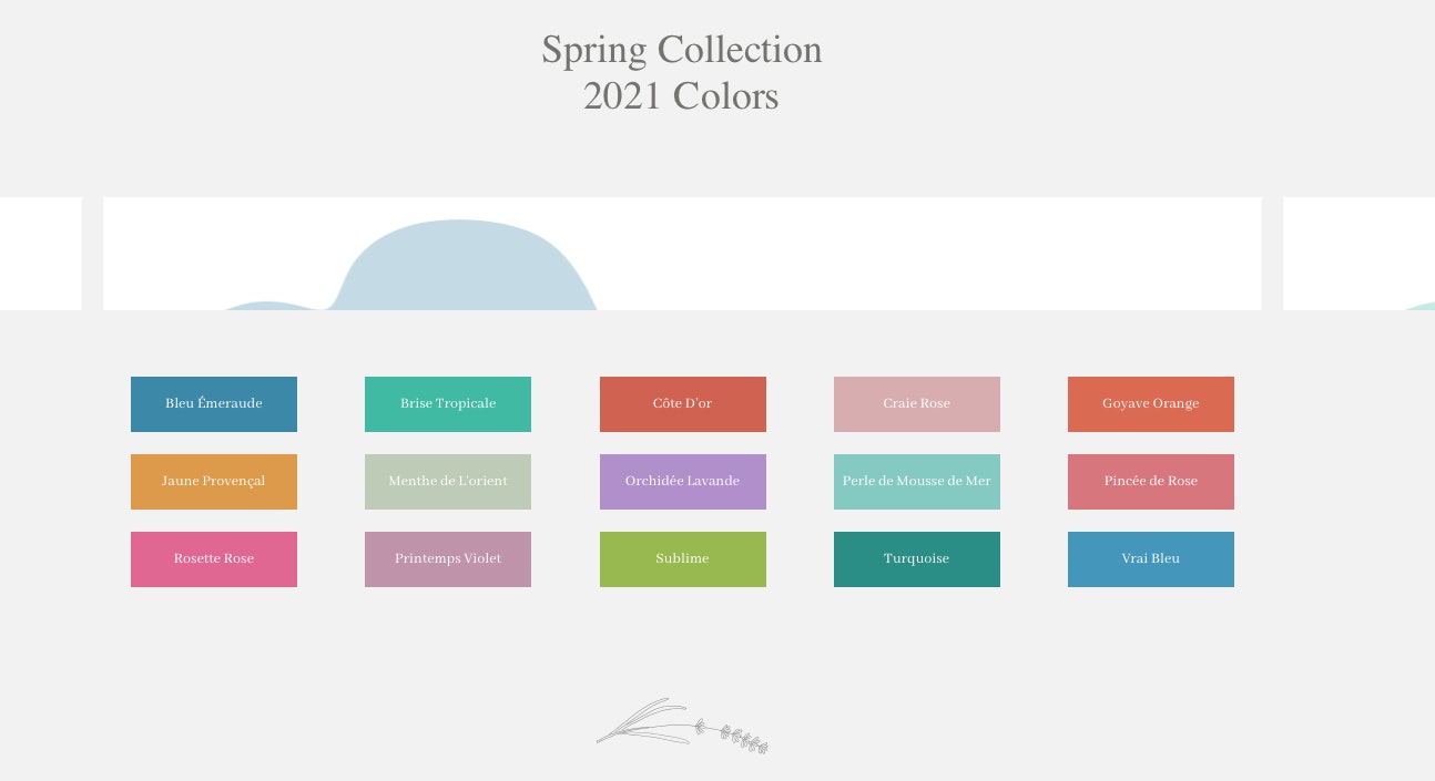 Spring Collection 2021 Colors