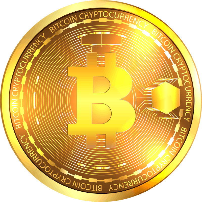 The Bitcoin Icon symbol, illustrated to look like a minted gold coin.