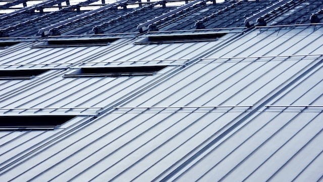 Photo of corrugated sheets for a metal roof