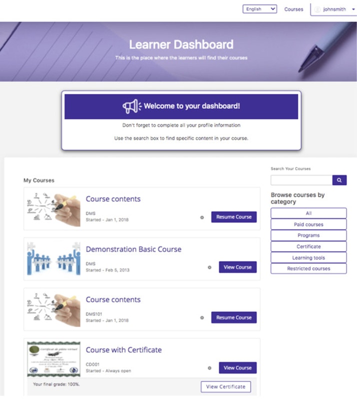 Edunext dashboard