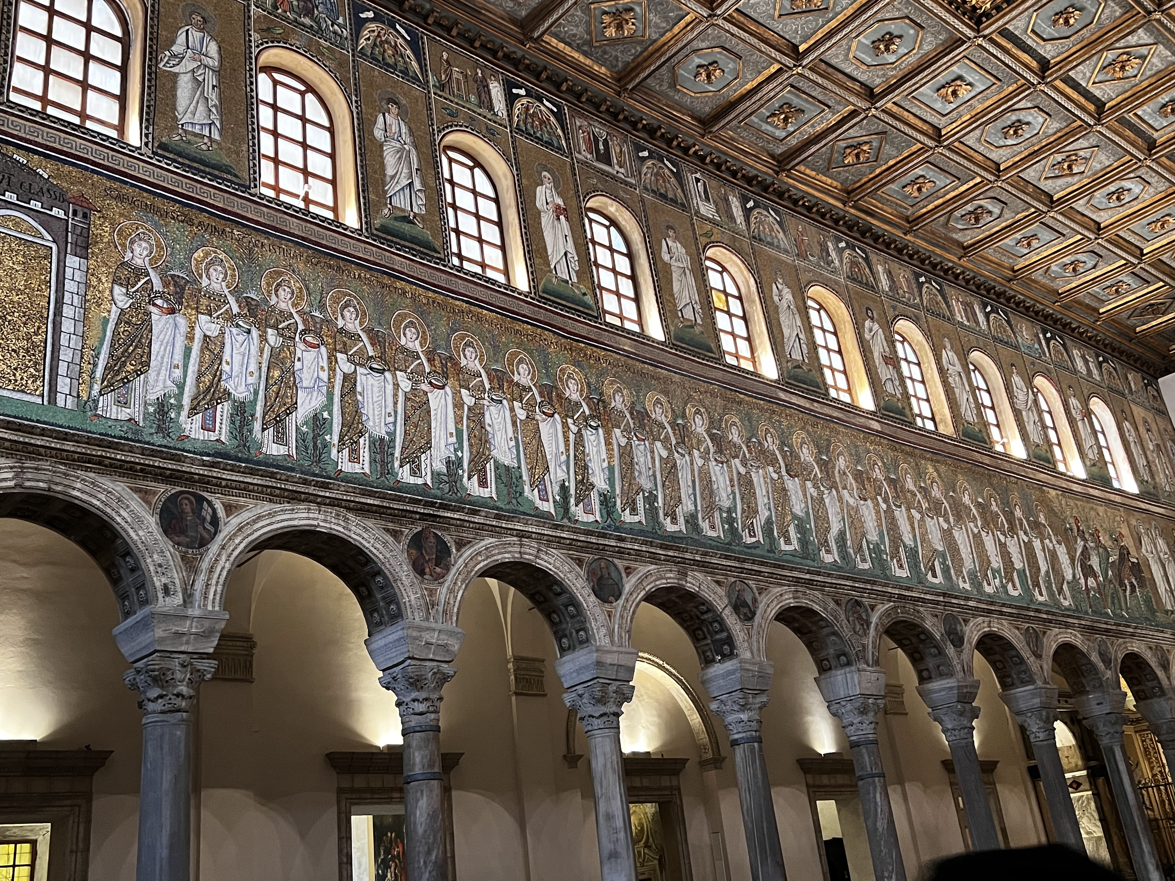 The procession of female saints, Basilica of Sant’Apollinare Nuovo, Ravenna, Italy